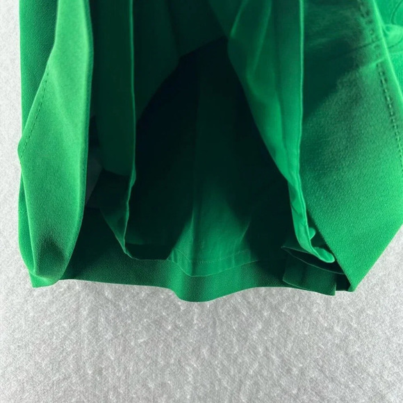 Phoebe Couture Dress Size 6 Shift Mini Scoop Neck Short Sleeve Pleated Green - Picture 7 of 12